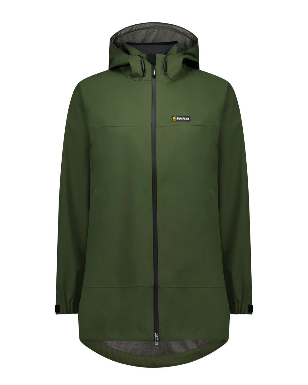 Olive oloured Swazi Womens Pioneer Ultralite Jacket on white background 