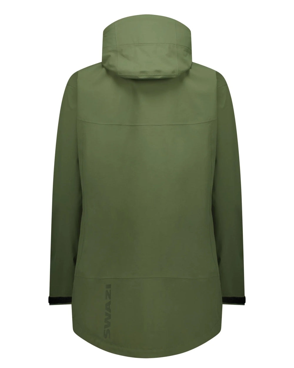 Olive oloured Swazi Womens Pioneer Ultralite Jacket on white background 