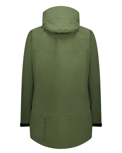 Olive oloured Swazi Womens Pioneer Ultralite Jacket on white background 