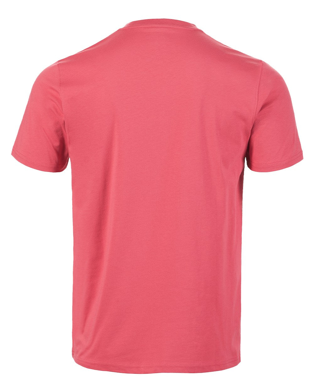 Sweet Raspberry Coloured Musto Mens Classic Short Sleeve T-Shirt On A White Background 