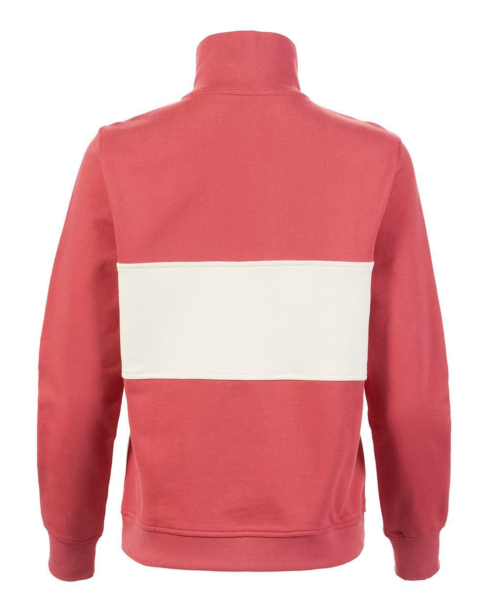 Sweet Raspberry Coloured Musto Womens Classic Half Zip Sweatshirt On A White Background 