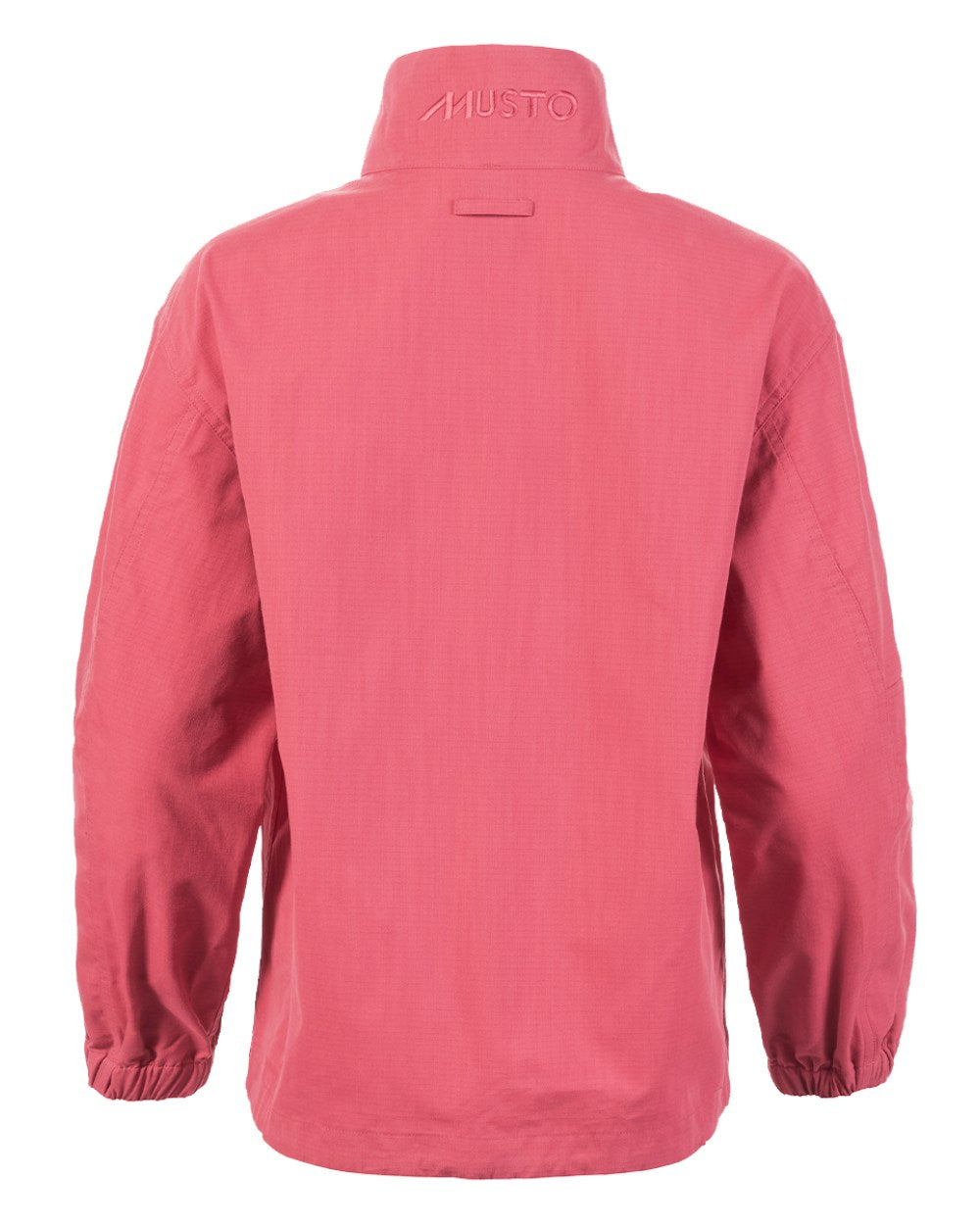 Sweet Raspberry Coloured Musto Womens Falmouth Anorak Jacket On A White Background 