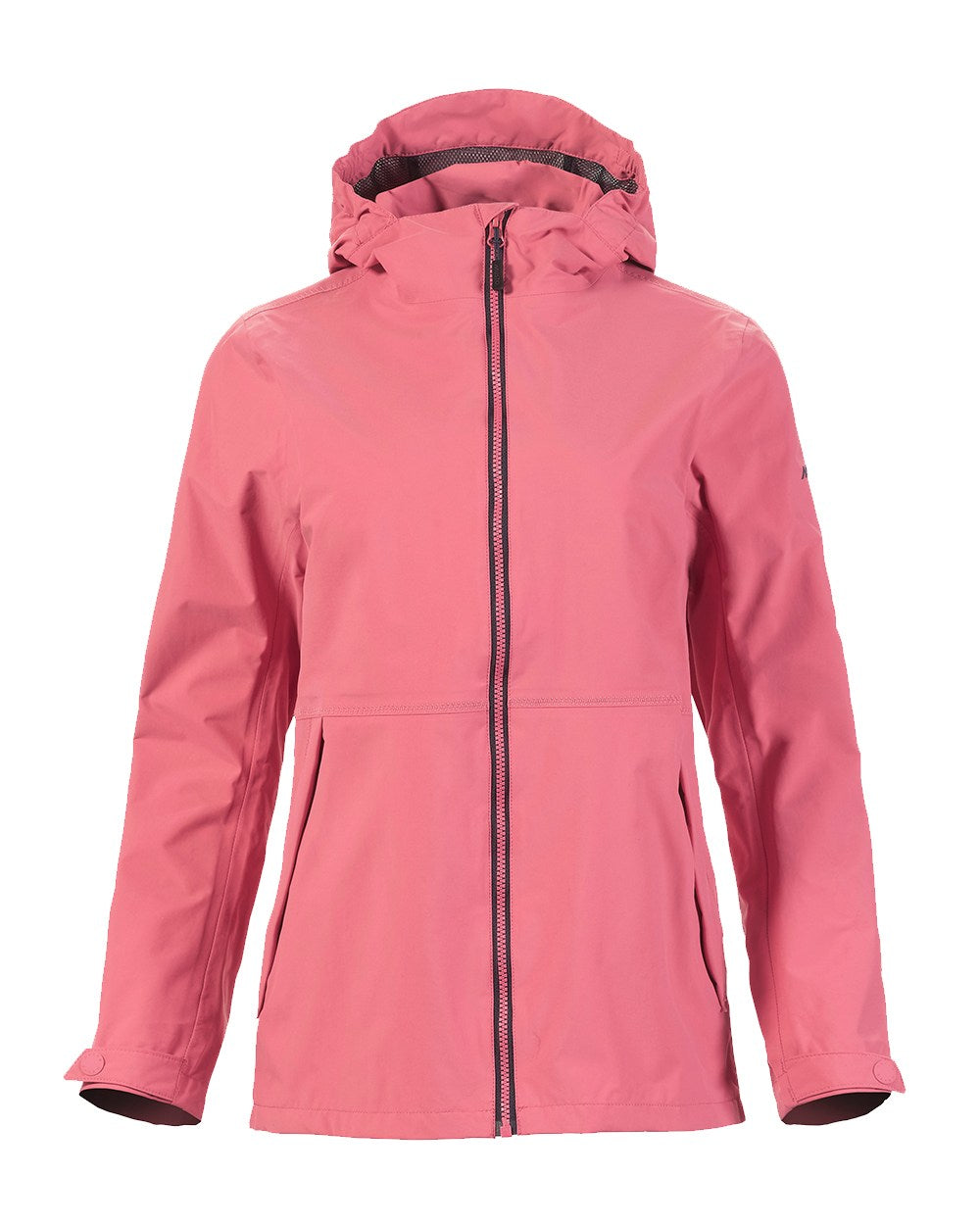 Sweet Raspberry Coloured Musto Womens Marina Rain Jacket On A White Background 