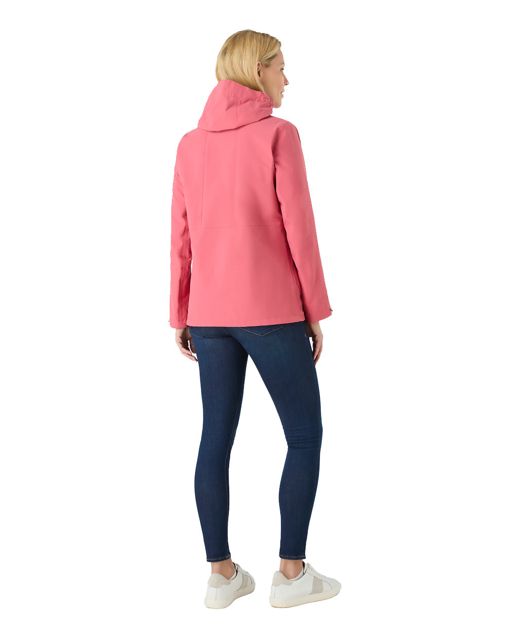 Sweet Raspberry Coloured Musto Womens Marina Rain Jacket On A White Background 