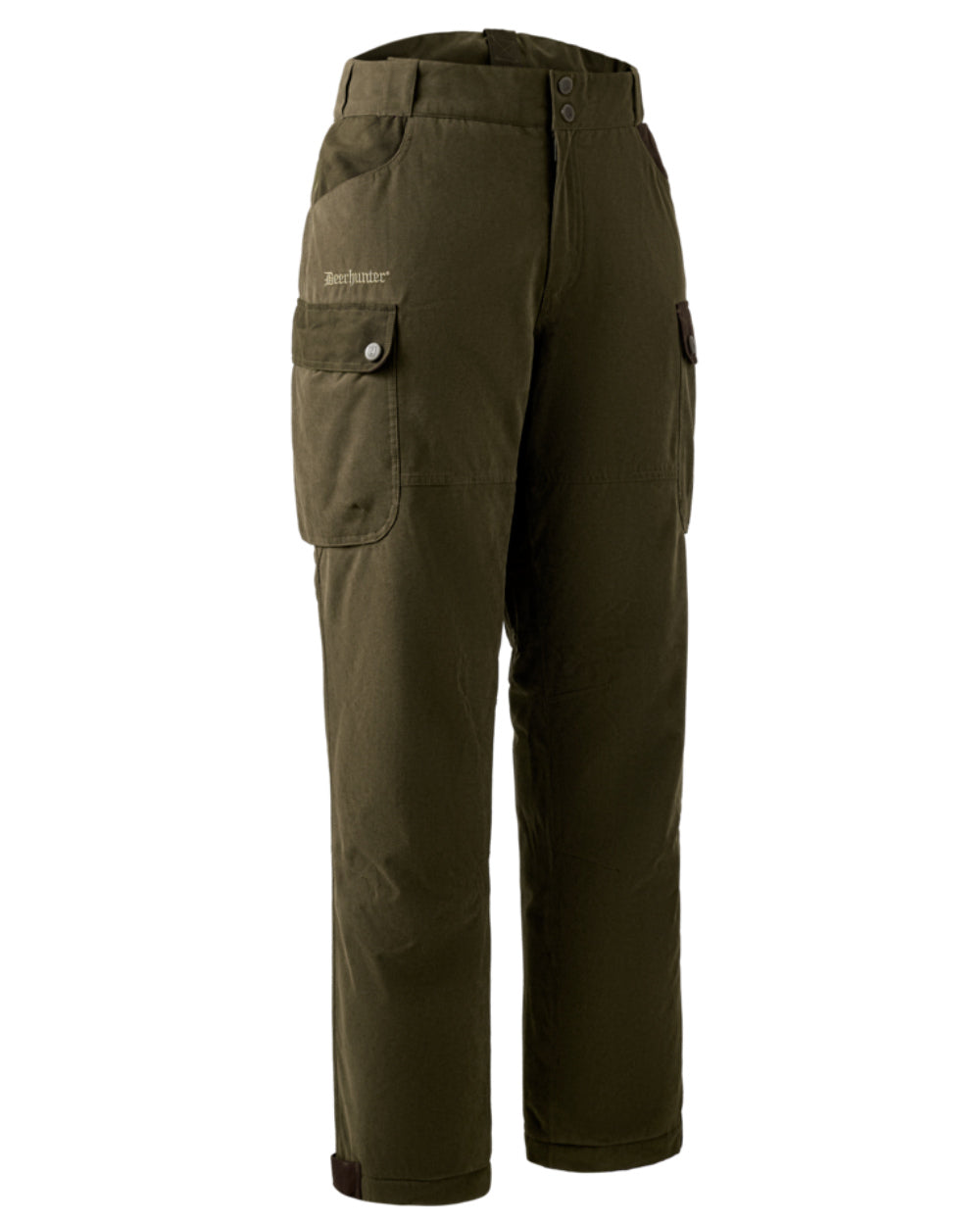 Tarmac Green Coloured Deerhunter Eagle Winter Trousers On A White Background 