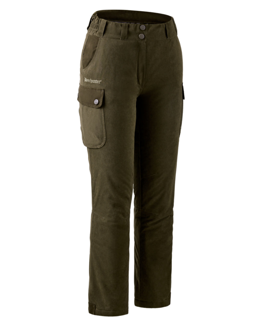 Tarmac Green Coloured Deerhunter Lady Eagle Winter Trousers On A White Background 