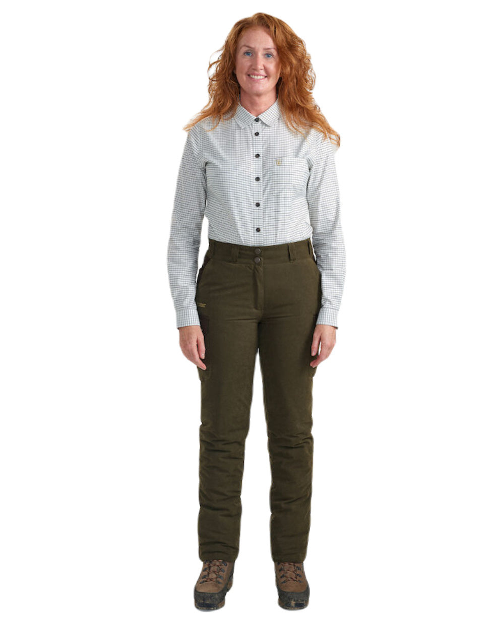 Tarmac Green Coloured Deerhunter Lady Eagle Winter Trousers On A White Background 