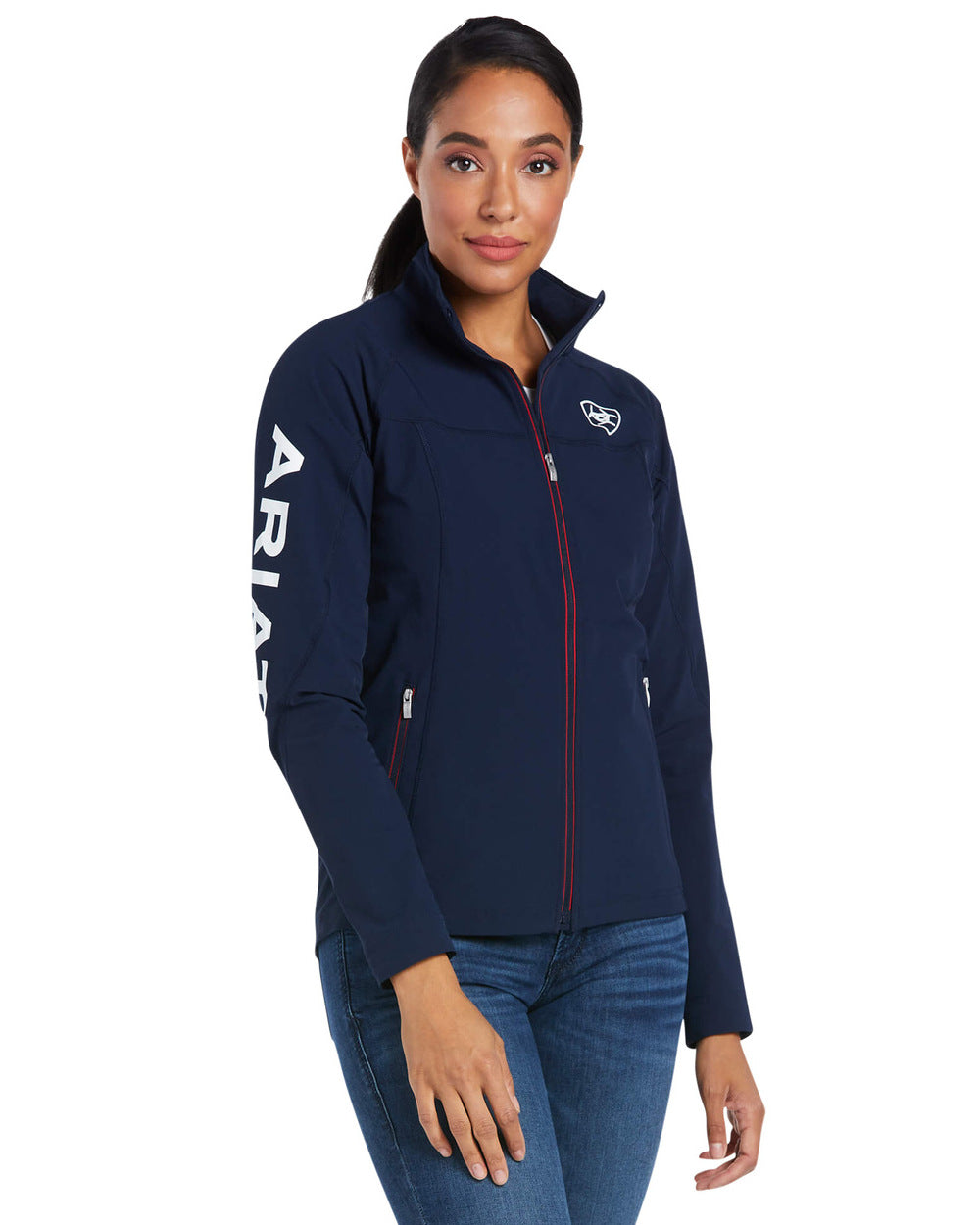 Team Coloured Ariat Womens Agile Softshell Jacket On A White Background 