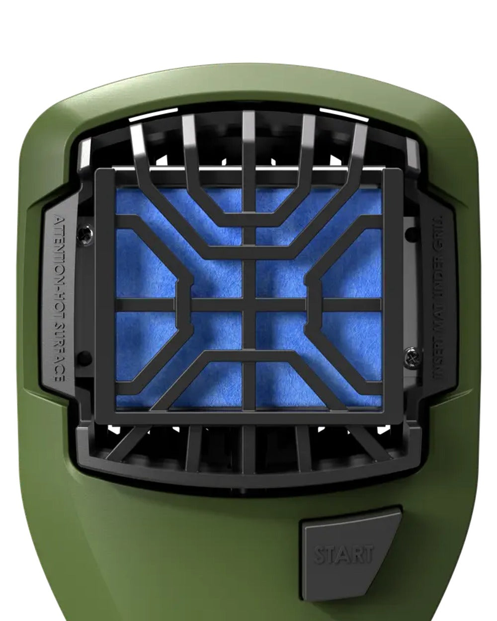 Olive coloured Thermacell MR300 Protector on white background 