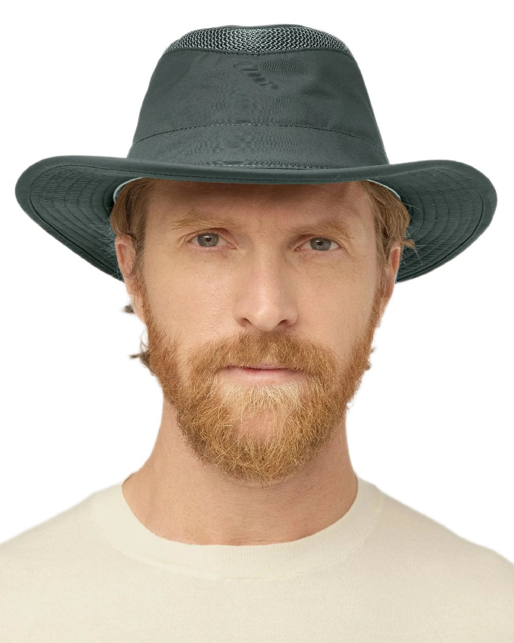 Forest Night Coloured Tilley Airflo Broad Brim Sun Hat on white background 