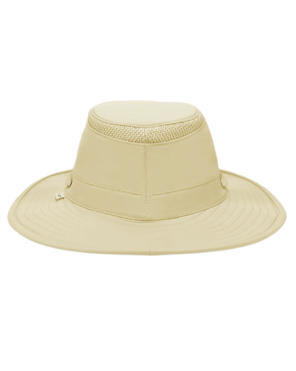 Khaki Olive Coloured Tilley Airflo Broad Brim Sun Hat on white background 