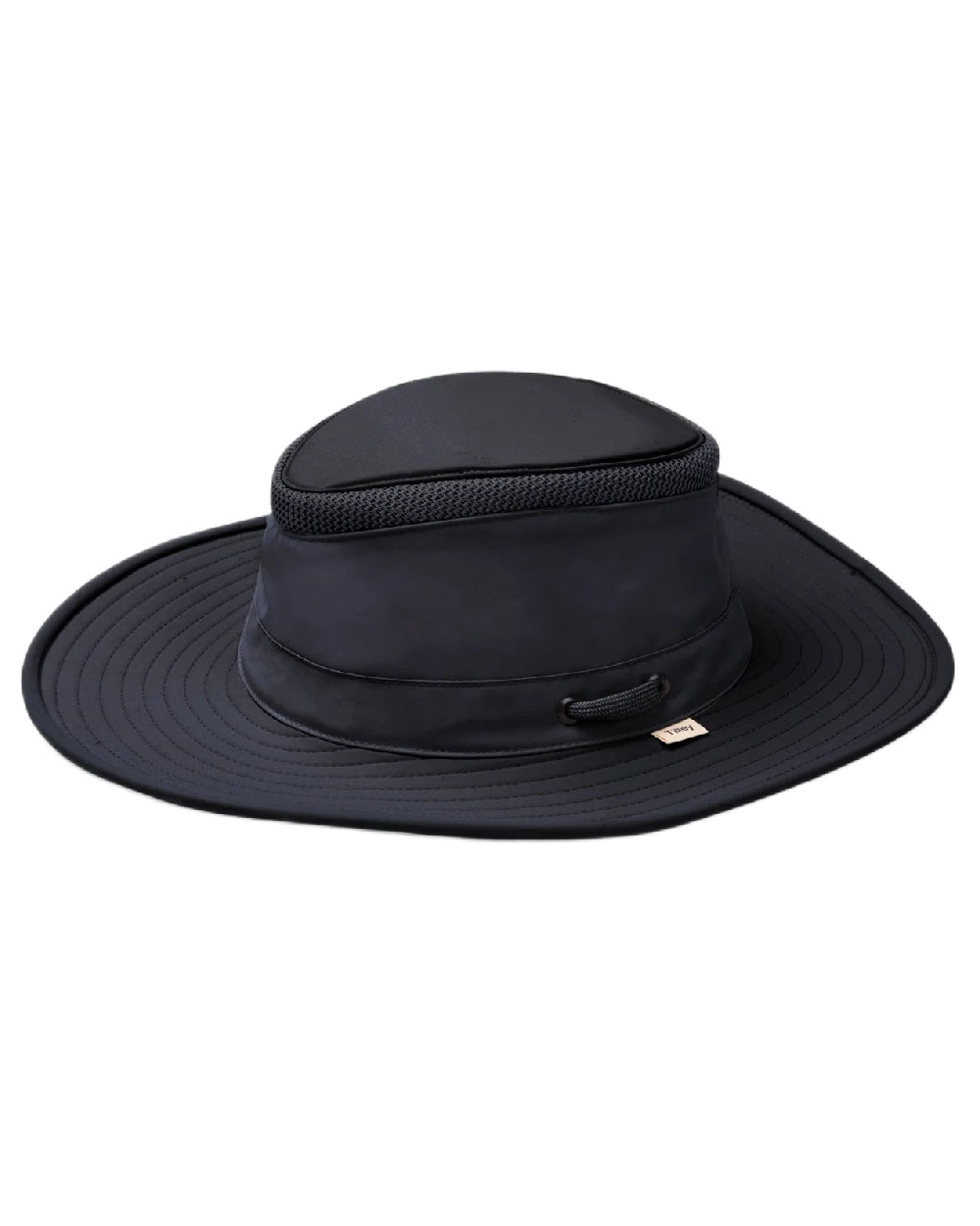 Midnight Navy Coloured Tilley Airflo Broad Brim Sun Hat on white background 