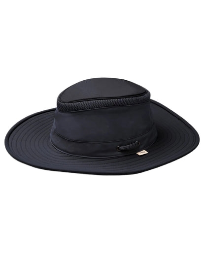 Midnight Navy Coloured Tilley Airflo Broad Brim Sun Hat on white background 