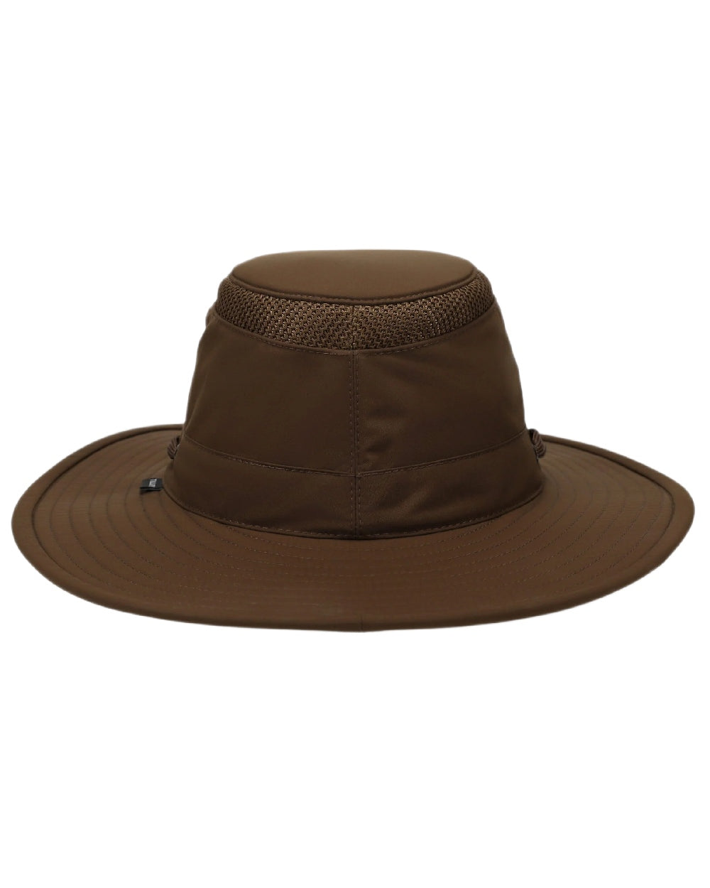 Peat coloured Tilley Airflo Broad Brim Sun Hat on white background 