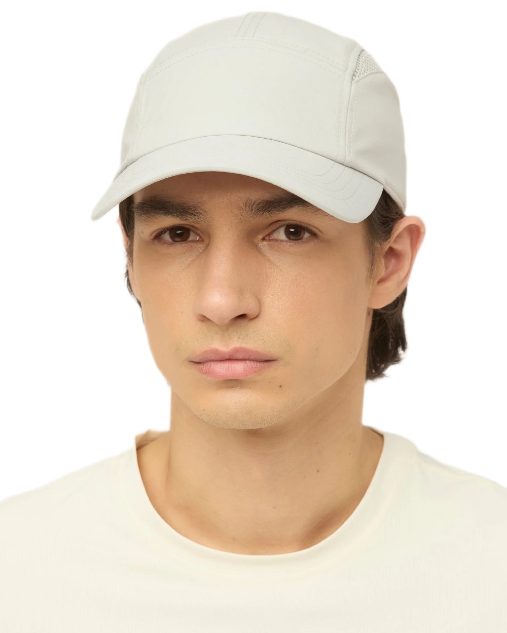 Mist Blue coloured Tilley Airflo Cap on white background 