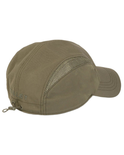 Olive Coloured Tilley Airflo Cap on white background 