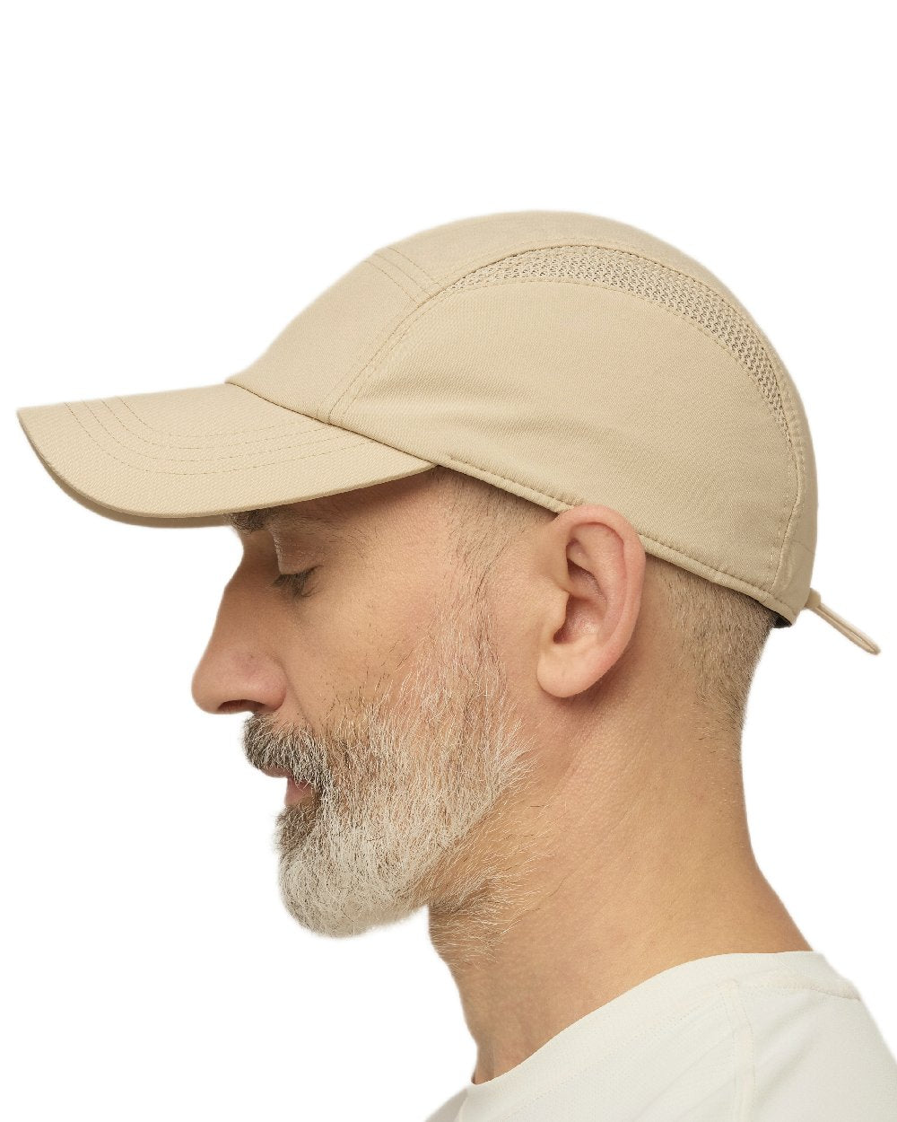 Safari Tan Coloured Tilley Airflo Cap on white background 