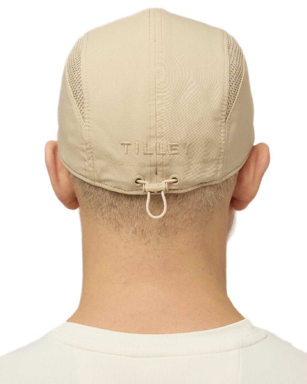 Safari Tan Coloured Tilley Airflo Cap on white background 