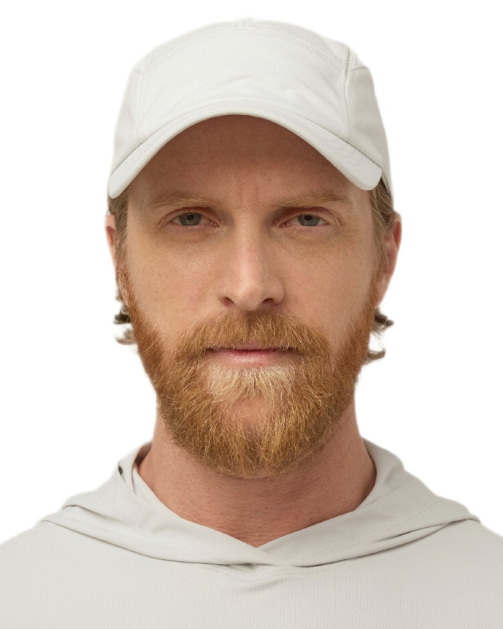 Silver Grey Coloured Tilley Airflo Cap on white background 