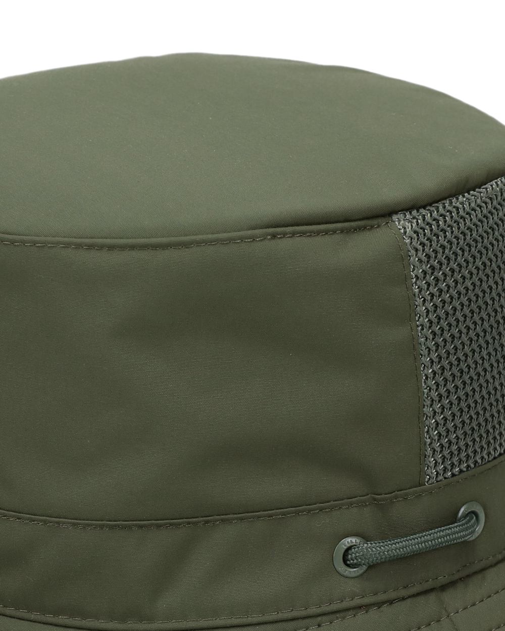 Thyme Green Coloured Tilley Airflo LTM1 Bucket Hat on white background 