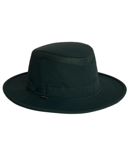 Evergreen Coloured Tilley Airflo Medium Brim Recycled Hat on white background 