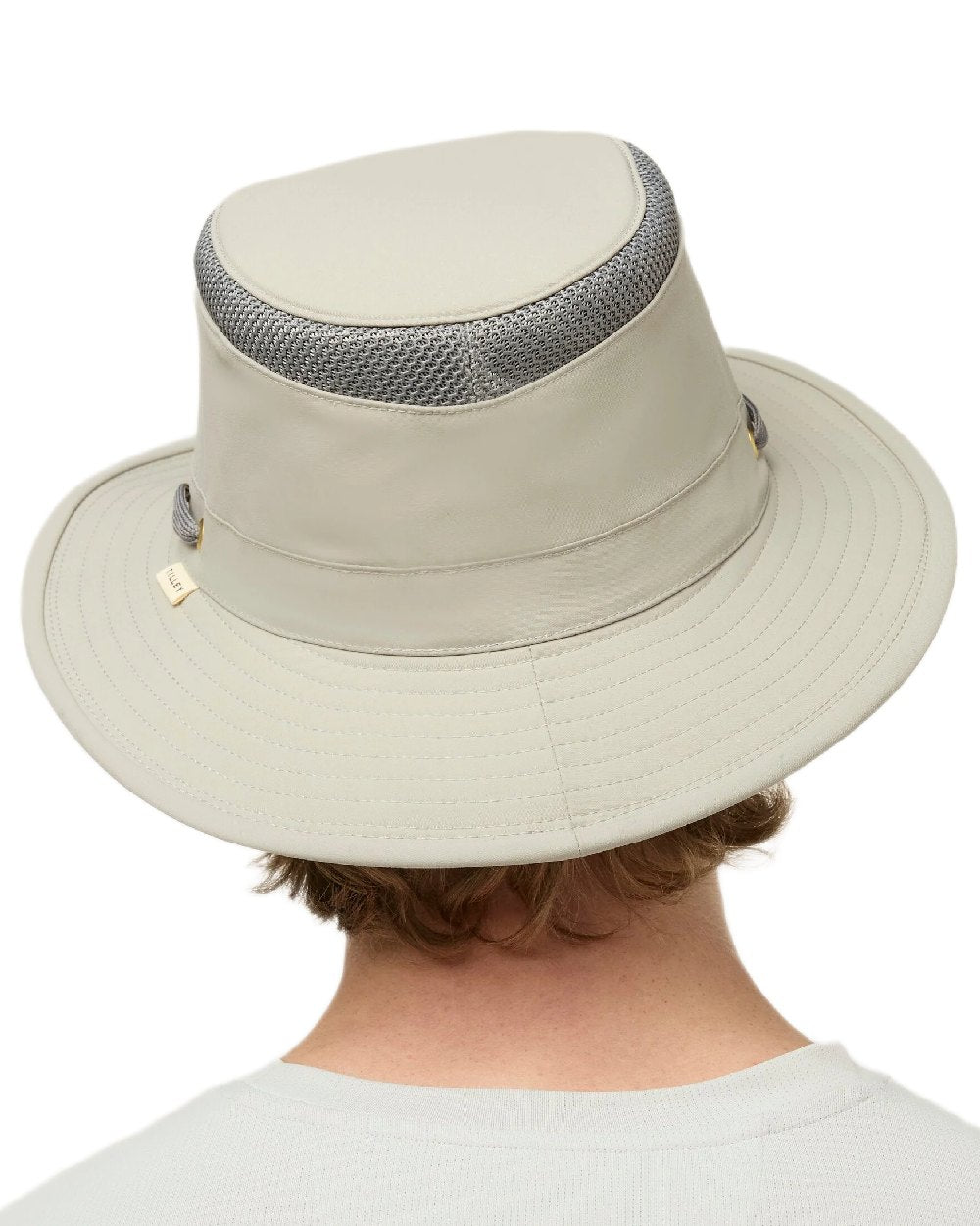 Rock Face Coloured Tilley Airflo Medium Brim Recycled Hat on white background 