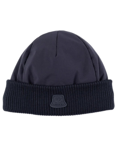Dark Navy coloured Tilley Airlite Down Padded Beanie on white background 