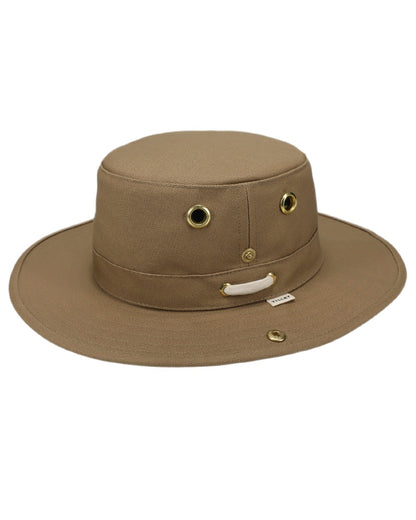 Dark Khaki Coloured Tilley Classic T3 Cotton Hat on white background 