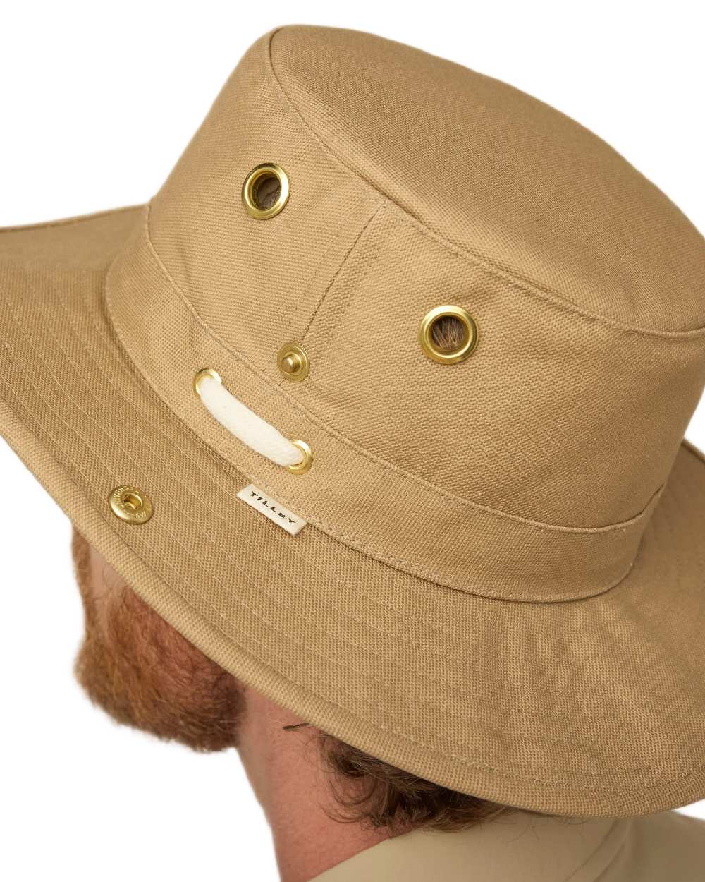 Dark Khaki Coloured Tilley Classic T3 Cotton Hat on white background 