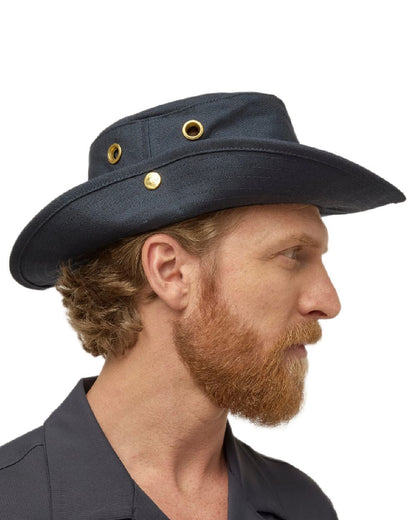 Dark Navy Coloured Tilley Classic T3 Cotton Hat on white background 