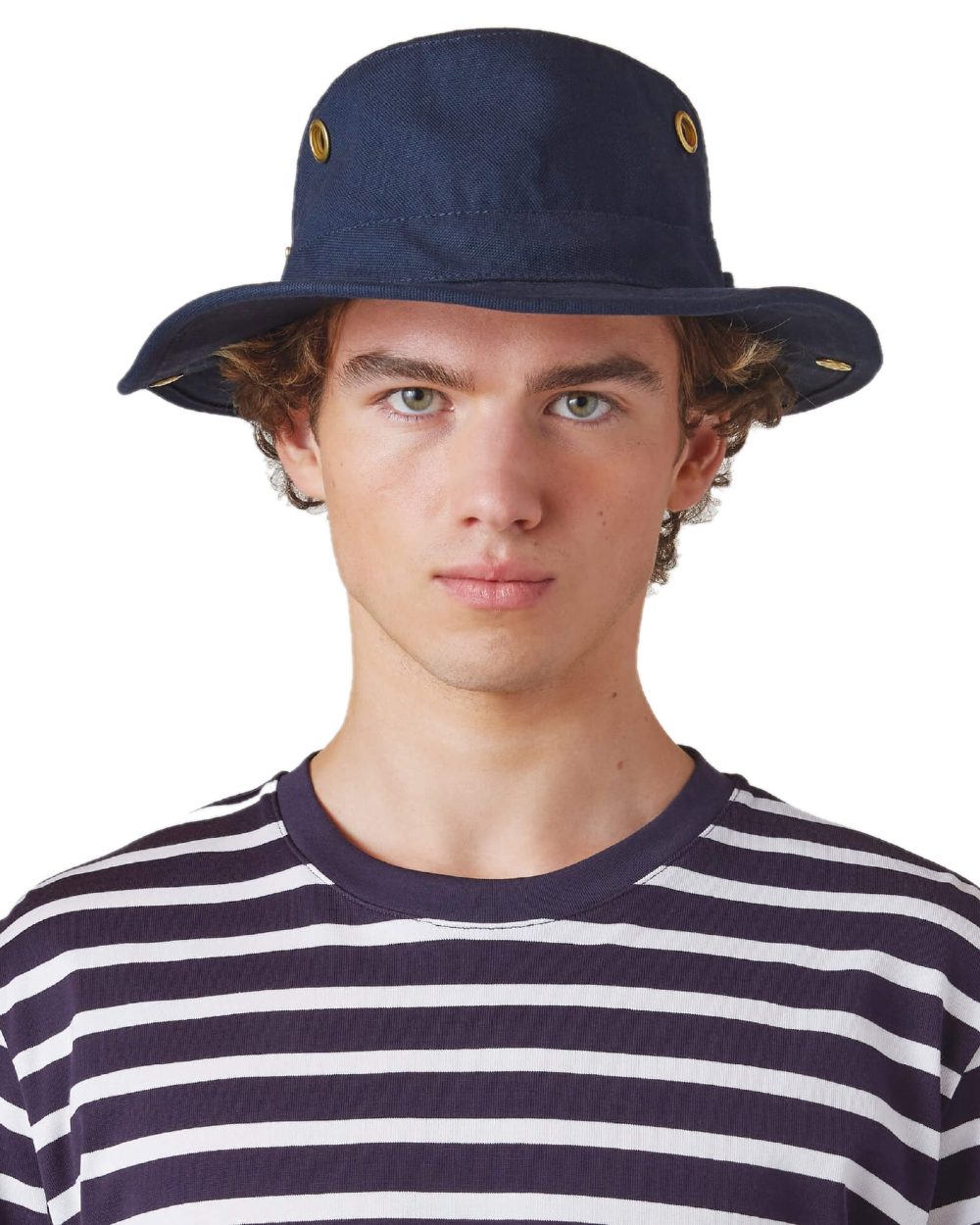 Dark Navy coloured Tilley Classic T3 Cotton Hat on White background 