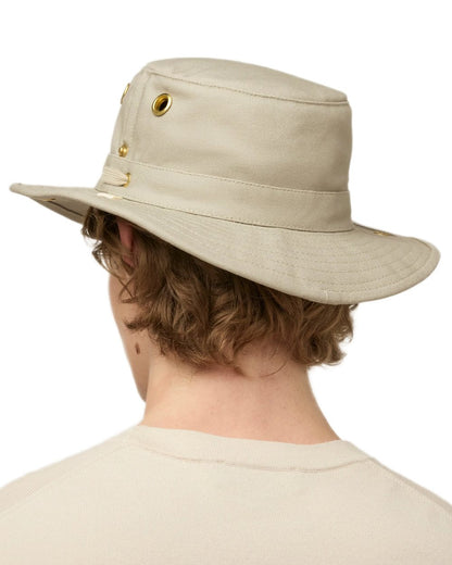 Khaki Coloured Tilley Classic T3 Cotton Hat on white background 