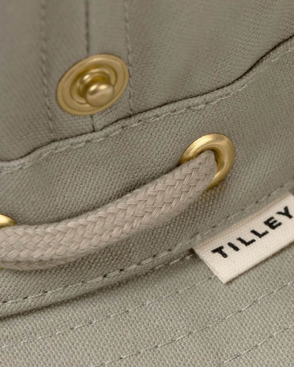 Khaki Coloured Tilley Classic T3 Cotton Hat on white background 