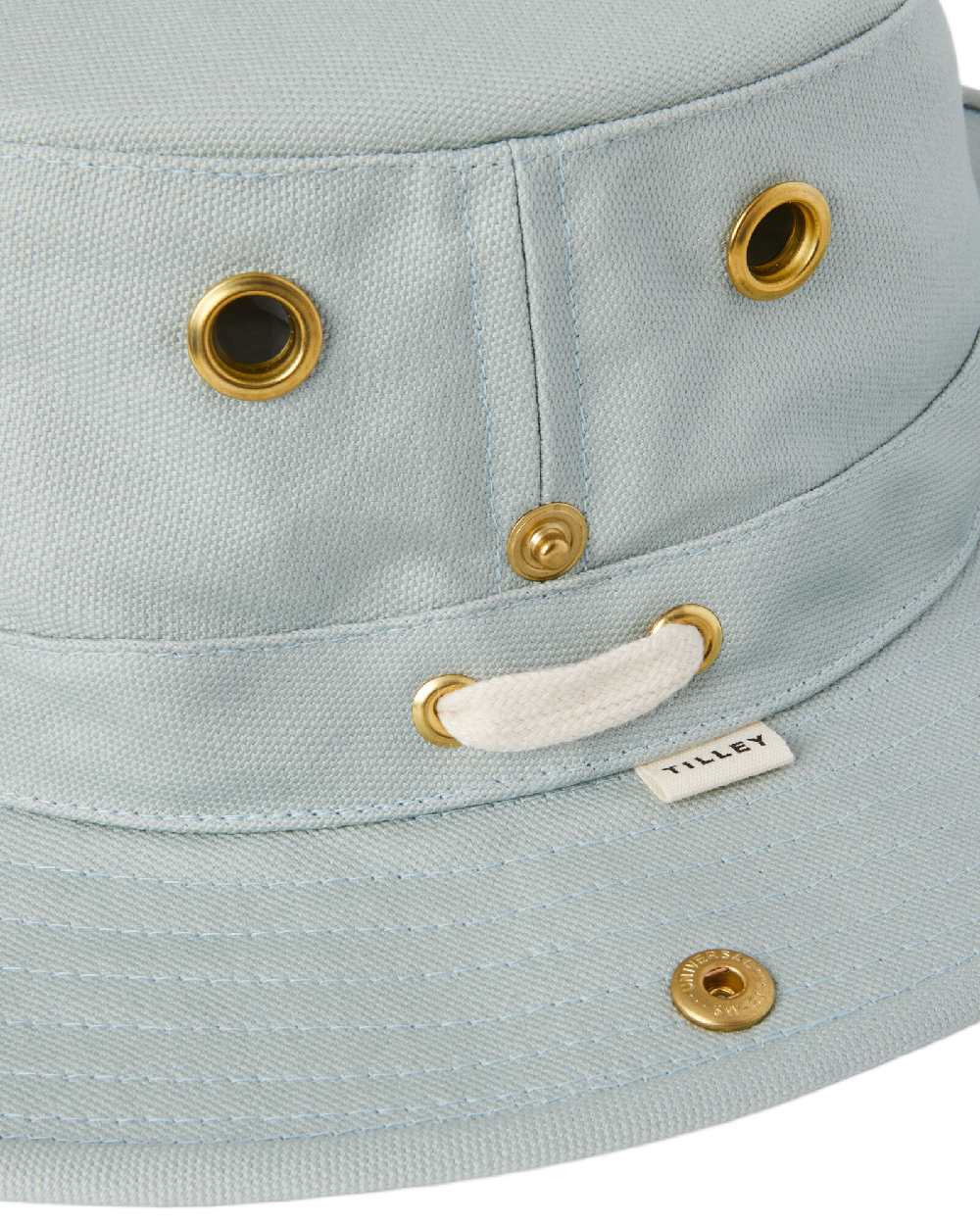 Mist Blue Coloured Tilley Classic T3 Cotton Hat on white background 