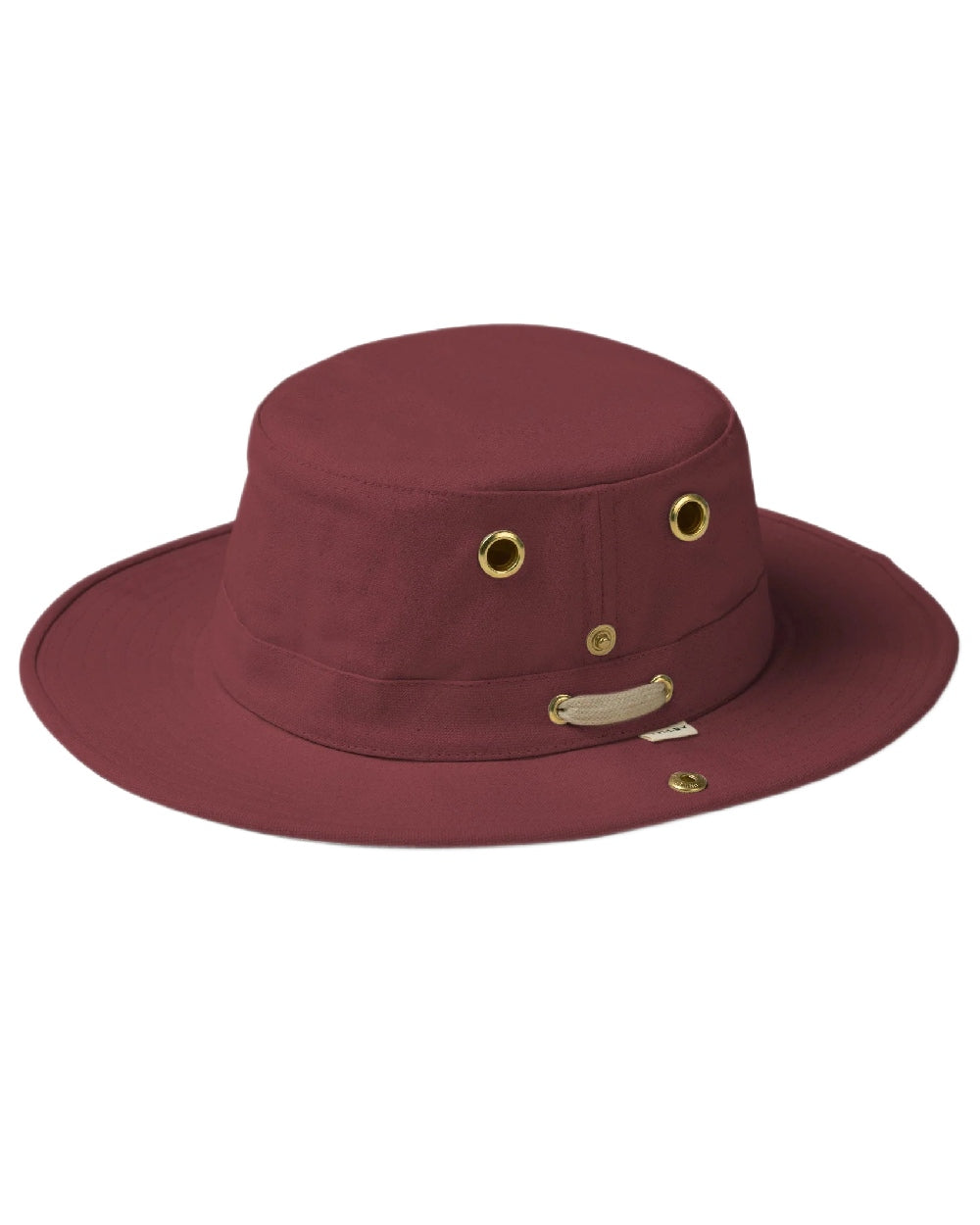 Mulberry Coloured Tilley Classic T3 Cotton Hat on white background 