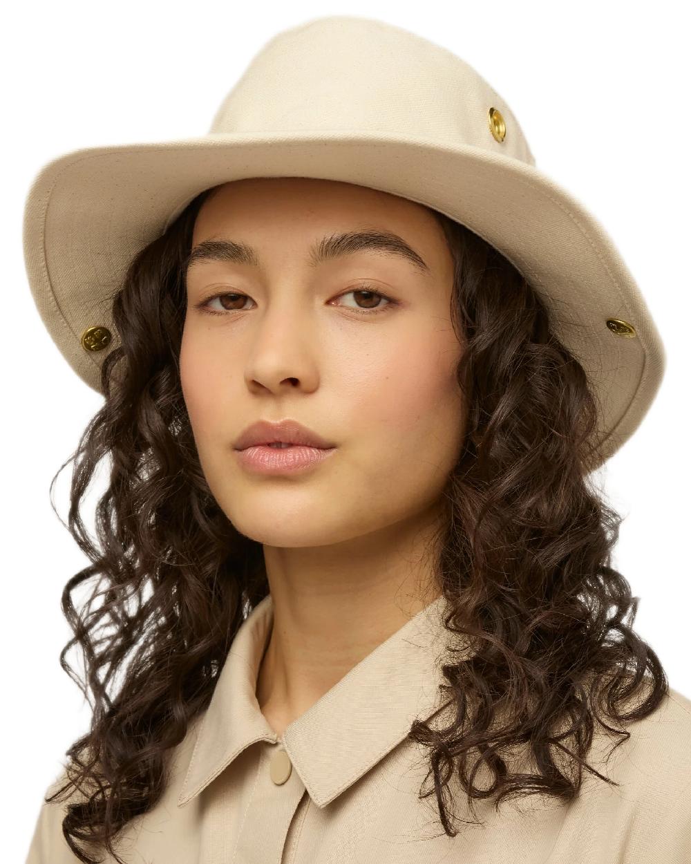 Natural Coloured Tilley Classic T3 Cotton Hat on white background 