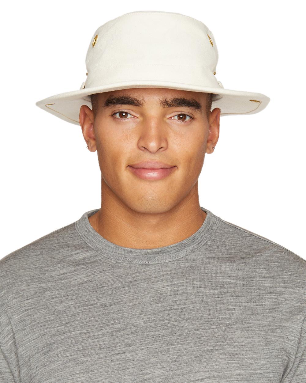 Natural coloured Tilley Classic T3 Cotton Hat on White background 