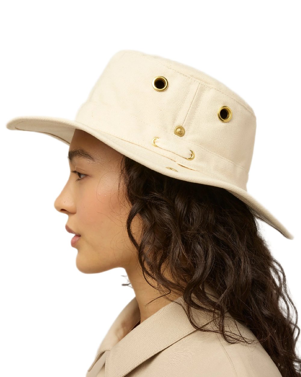 Natural Coloured Tilley Classic T3 Cotton Hat on white background 