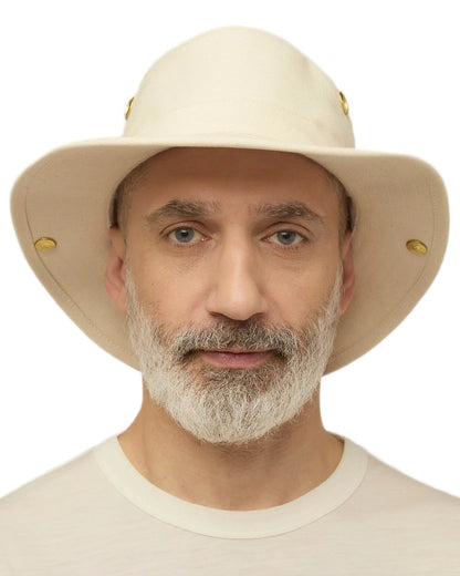 Natural Coloured Tilley Classic T3 Cotton Hat on white background 