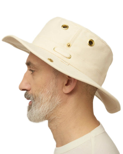 Natural Coloured Tilley Classic T3 Cotton Hat on white background 