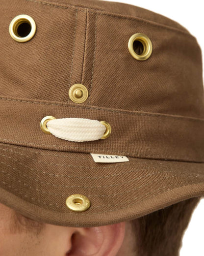 Peat Coloured Tilley Classic T3 Cotton Hat on white background 