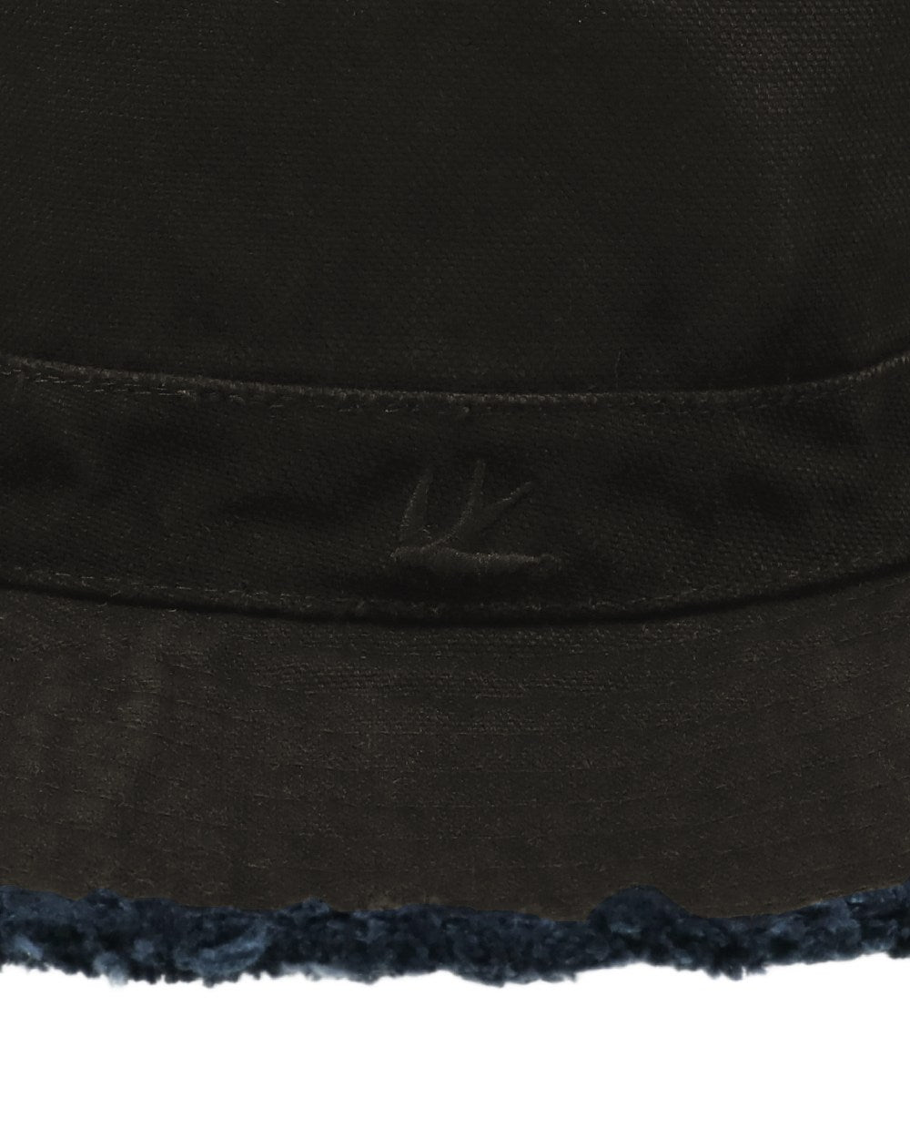 Black Coloured Tilley Fringe Wanderer Hat on white background 