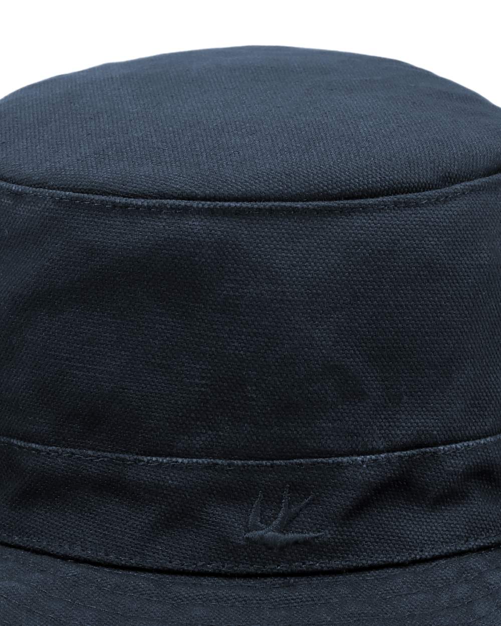 Dark Navy Coloured Tilley Fringe Wanderer Hat on white background 