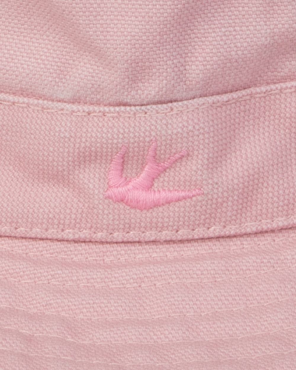 Light Pink Coloured Tilley Fringe Wanderer Hat on white background 