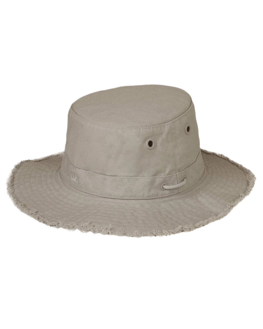 Stone Coloured Tilley Fringe Wanderer Hat on white background 
