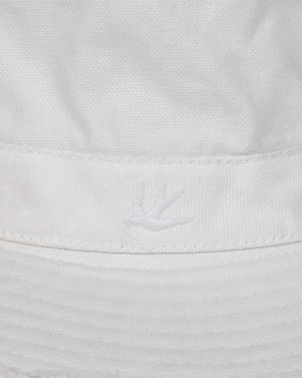 White Coloured Tilley Fringe Wanderer Hat on white background 