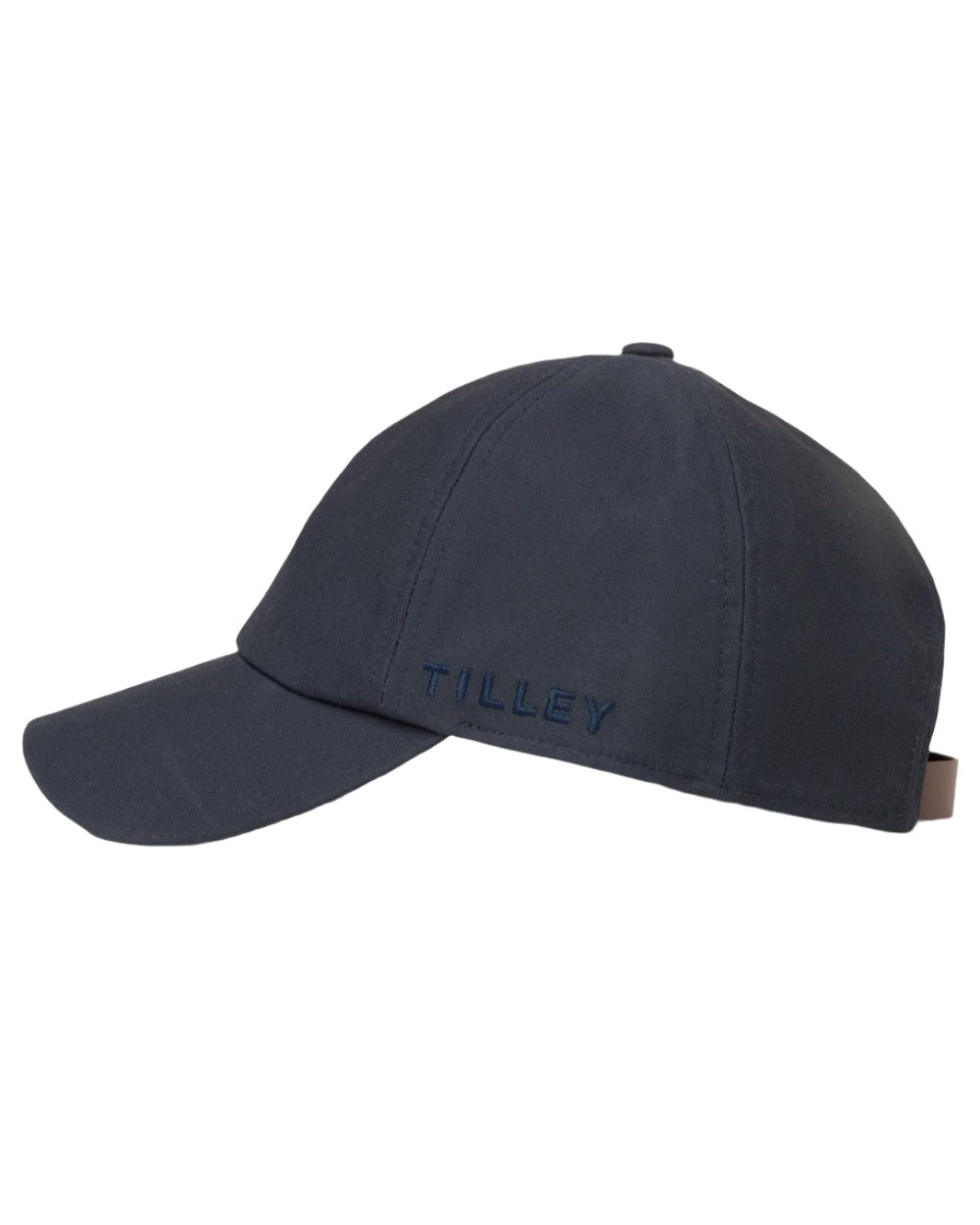 Navy Coloured Tilley Hats Waxed Baseball Cap On A White Background 