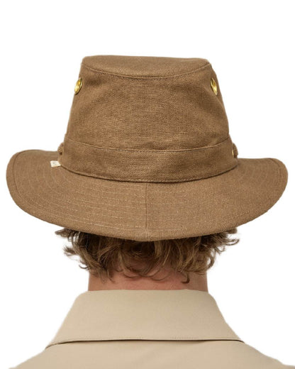 Mocha Coloured Tilley Hemp Hat on white background 