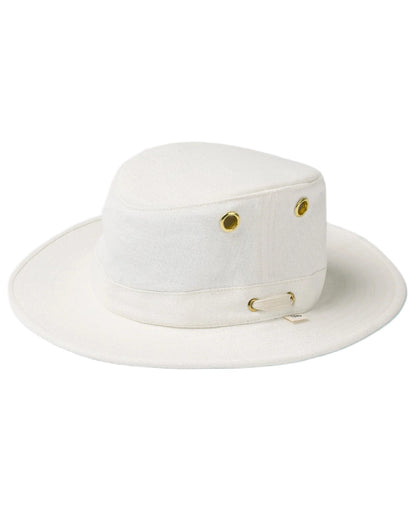 Natural Coloured Tilley Hemp Hat on white background 