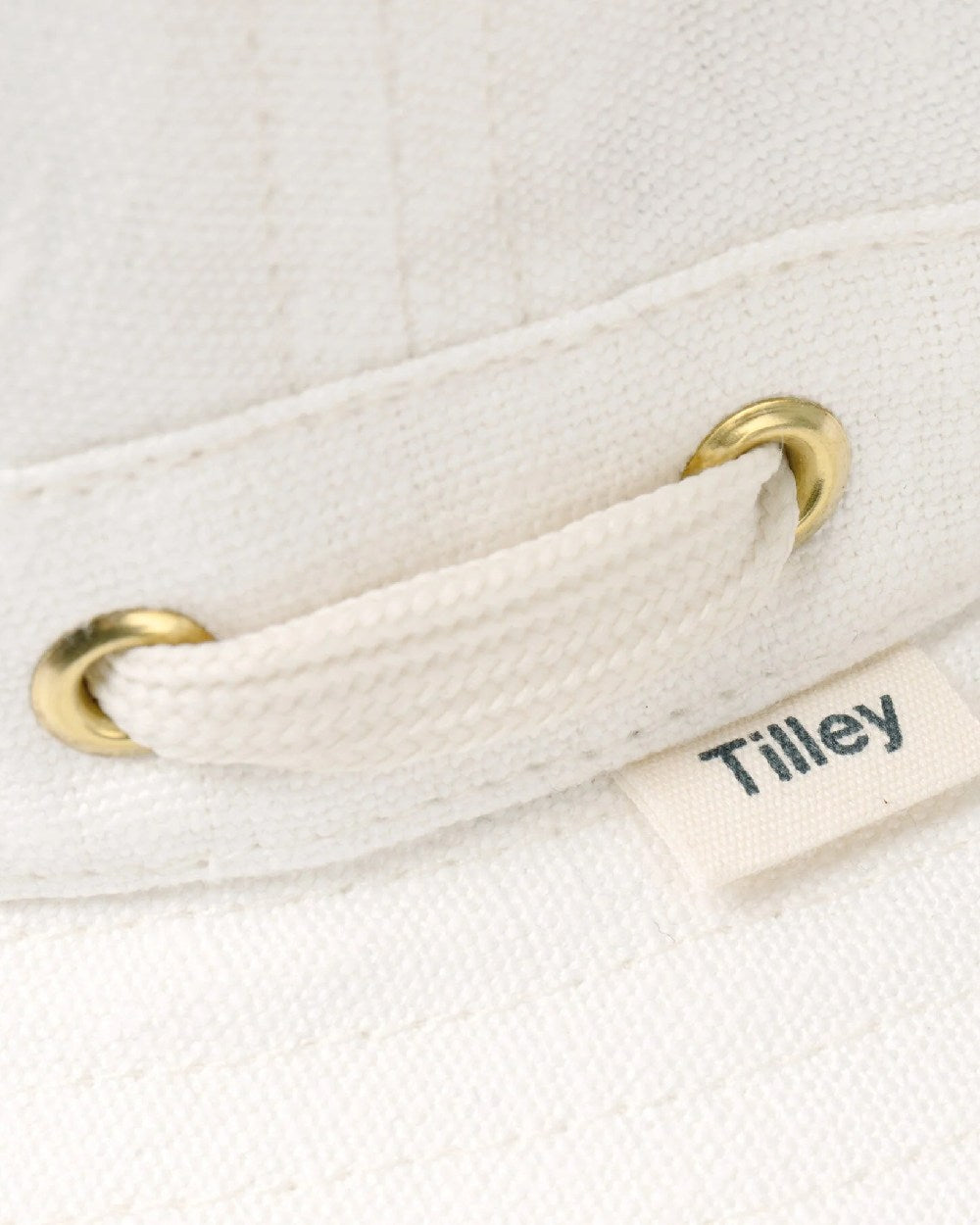 Natural Coloured Tilley Hemp Hat on white background 